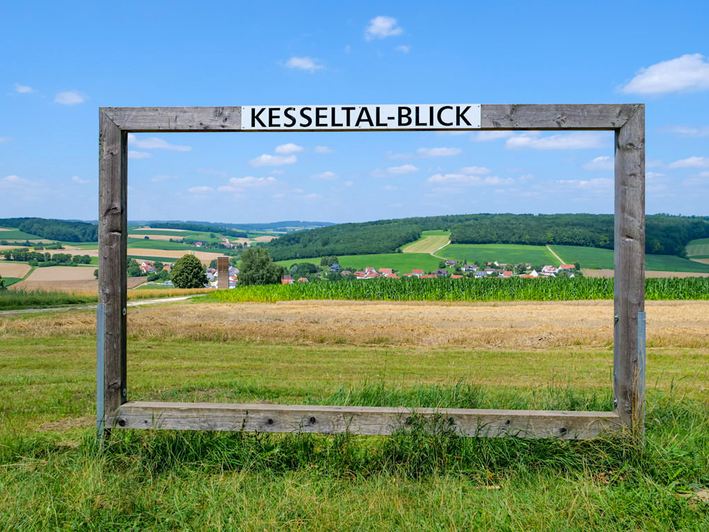 DonauTäler Radwege nördlich der Donau - Grandioser Kesseltal-Panorama-Blick bei Bissingen - Dillinger Land