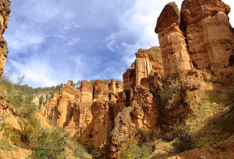 Huancayo - Torre Torre - Sandsteintürme - Wandern und Picknicken Peru