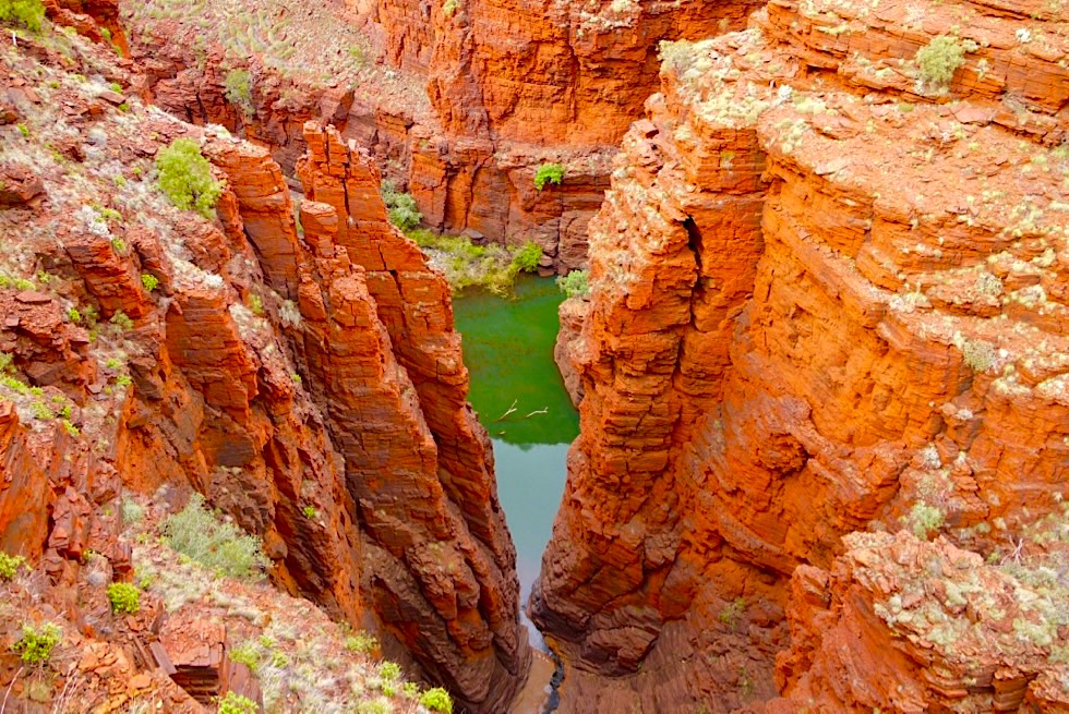 Karijini National Park: einer der schönsten Nationalparks der Welt - Faszinierend: Junction Pool Lookout - Pilbara - Western Australia