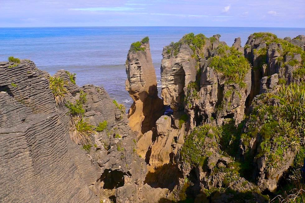 Pancake Rocks - Highlight im Paparoa National Park an der Westküste - Südinsel Neuseeland