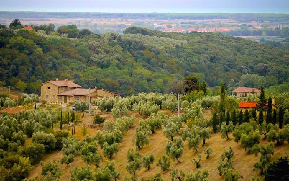 Hügellandschaft in de Toskana in Italien