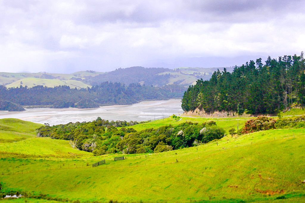 Coromandel Peninsula - Grandiose Ausblicke auf Manaia, Manaia River und das Mündungsgebiet - Nordinsel, Neuseeland