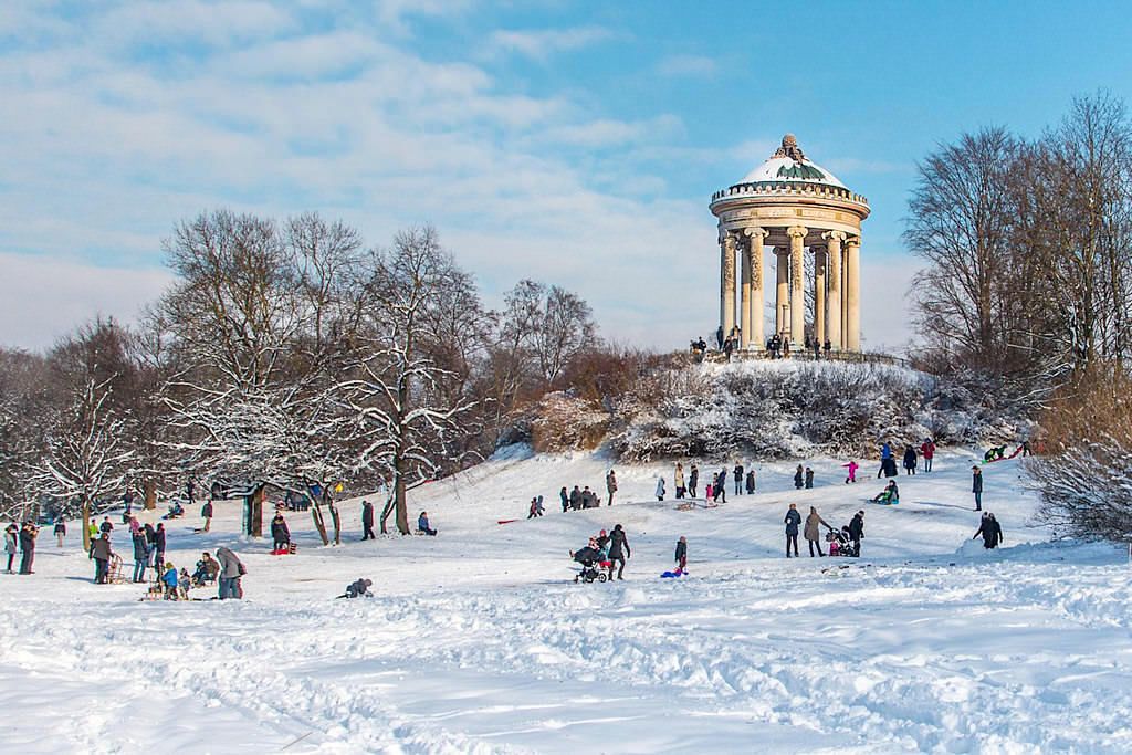 Englischer Garten im Schnee - Wintererlebnis München - Bayern