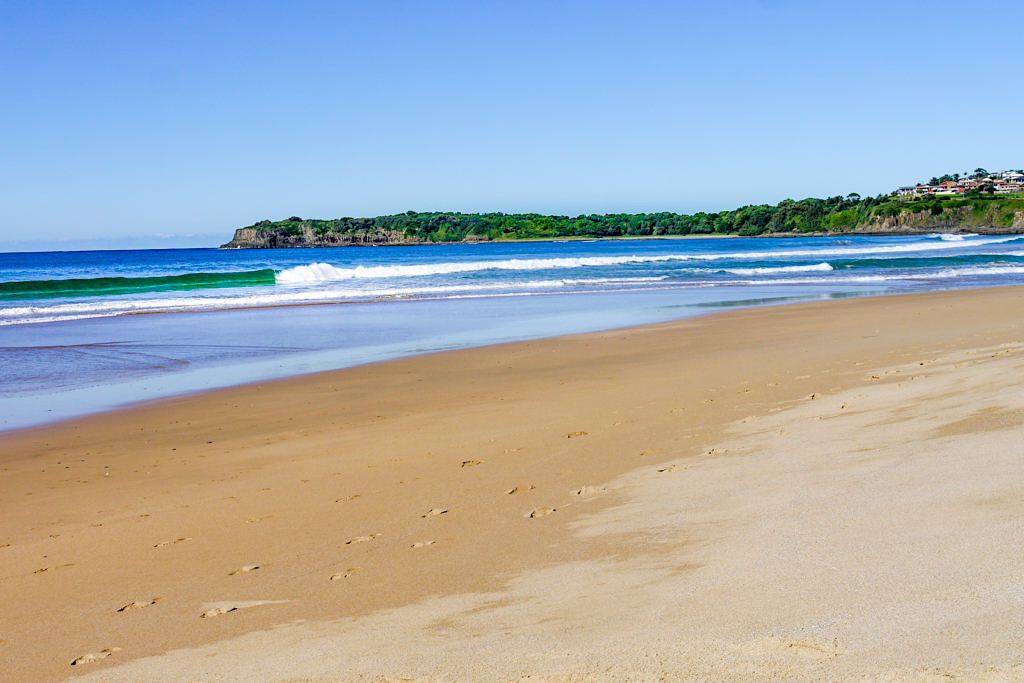 Ein Kiama Insider Tipp: Blick über Jones Beach in Richtung Kiama - New South Wales