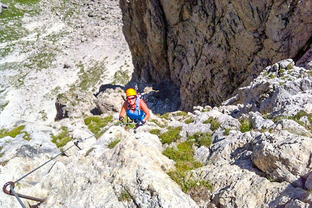 Pisciadu Klettersteig ist einer der schönsten und beliebtesten Klettersteige in der Sellagruppe und in den Dolomiten - Südtirol