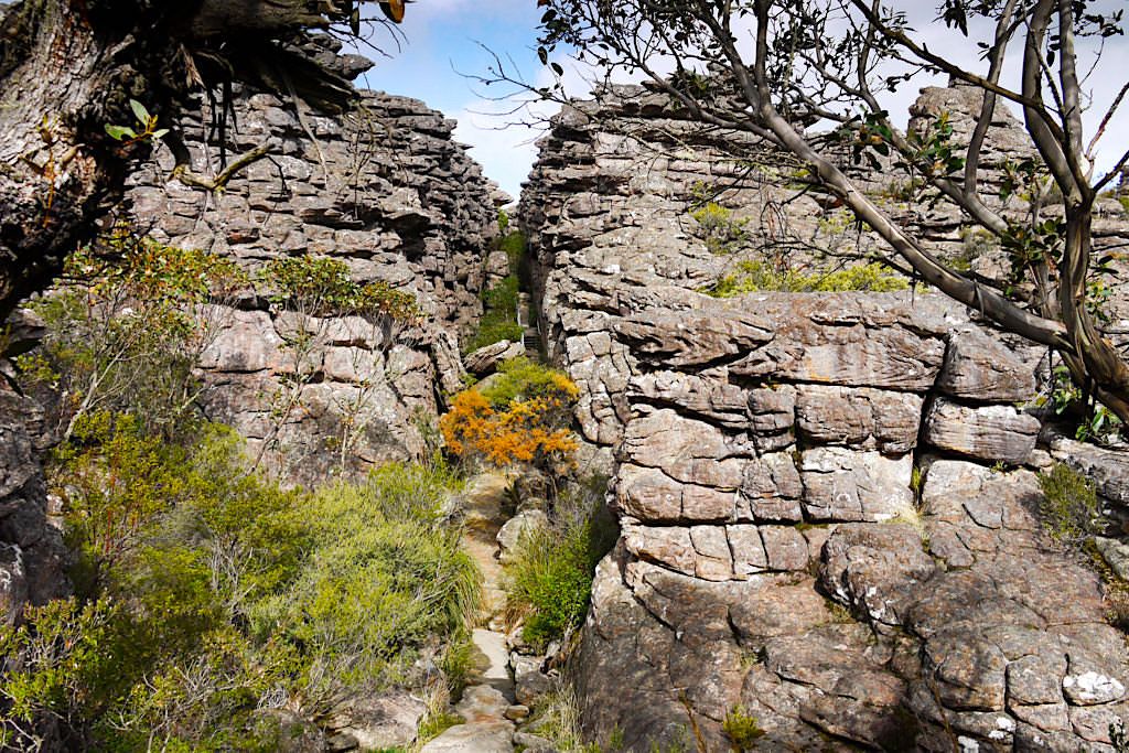Enge Felsgassen der Silent Street führen hinauf zum Pinnacle Lookout Wanderung - Grampians National Park Highlights - Victoria