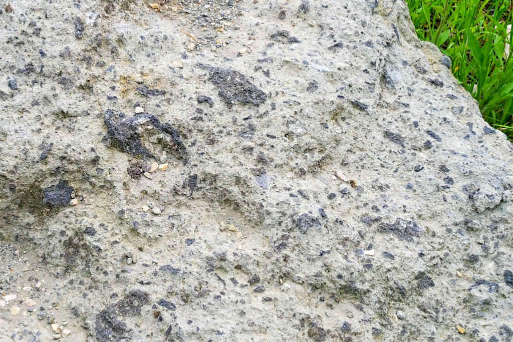 Suevit - Geschmolzenes Trümmergestein beim Ries-Ereignis - Nördlinger Ries, Bayern 