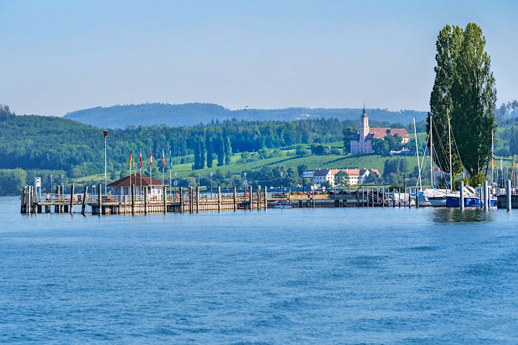 Unteruhldingen - Ausblick Hafen & Kloster Birnau - 3 Länder-Bodensee-Rundfahrt - Baden-Württemberg