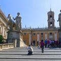 Stufen zum Kapitolinischen Hügel in Rom Italien