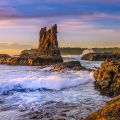 Kiama Highlight und Geheimtipp: Cathedral Rocks bei Sonnenaufgang, wenn die bizarren Felsen in allen Farben zu leuchten beginnen - New South Wales