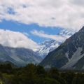 View from Mt Cook village Aoraki - Mt Cook in the background