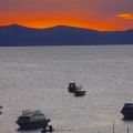 Lake Titicaca - Copacabana - Sonnenuntergang am Titicaca See in Copacabana Bolivien
