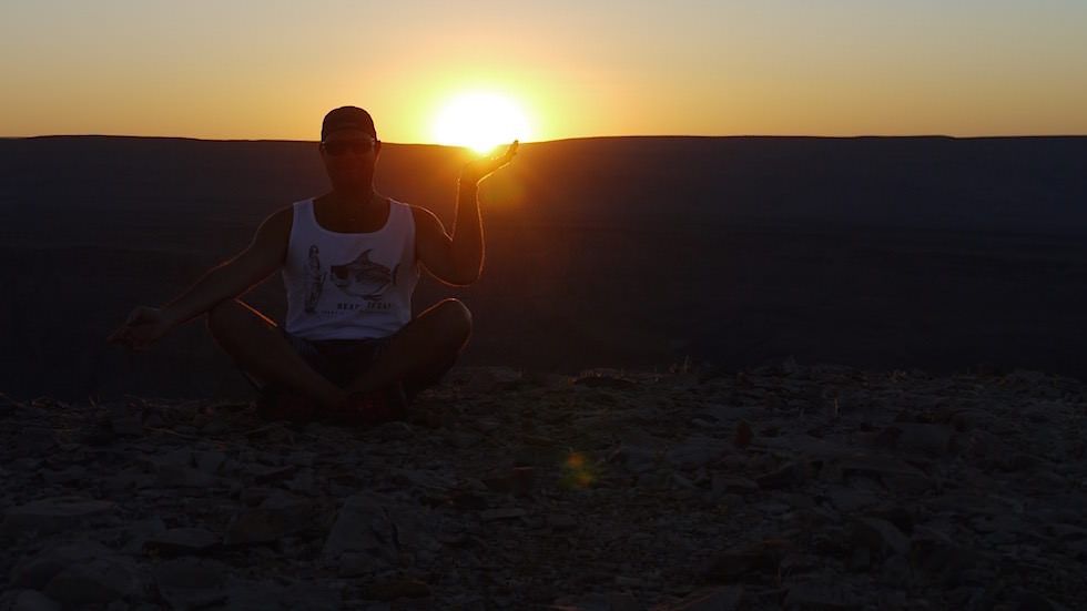Sonnenuntergang Fish River Canyon Namibia Afrika