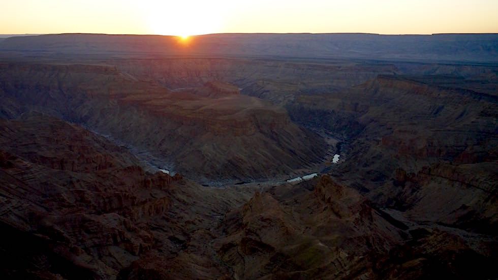 Sonnenuntergang Fish River Canyon Namibia Afrika