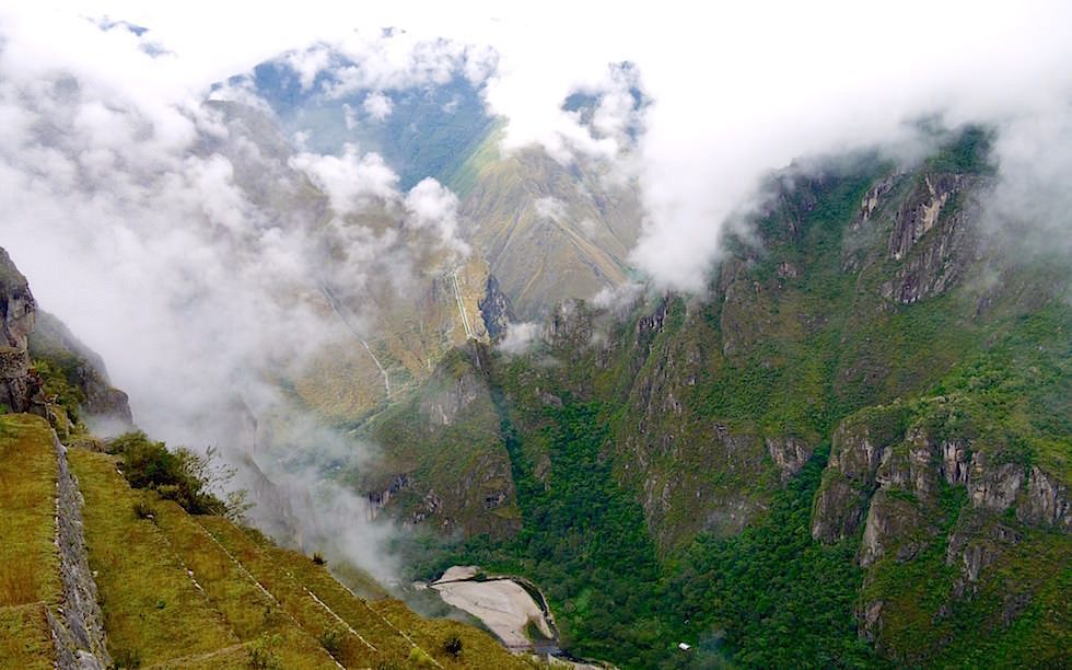 Blick ins Tal vom Machu Picchu - Peru