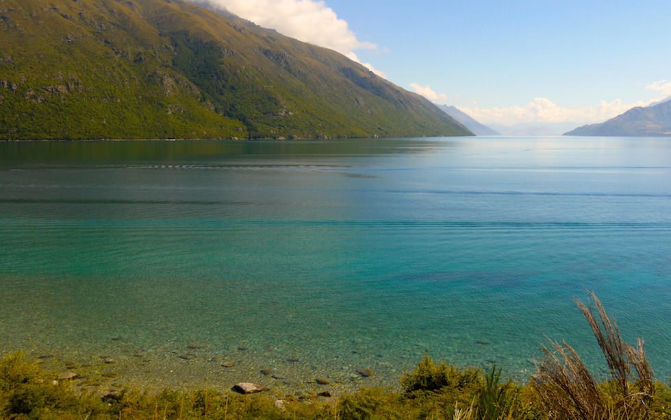 Sunshine Smaragd Color of  Lake Wakatipu South Island NZ