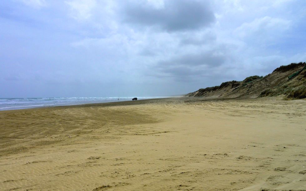 View on Ninety Mile Beach North Island NZ