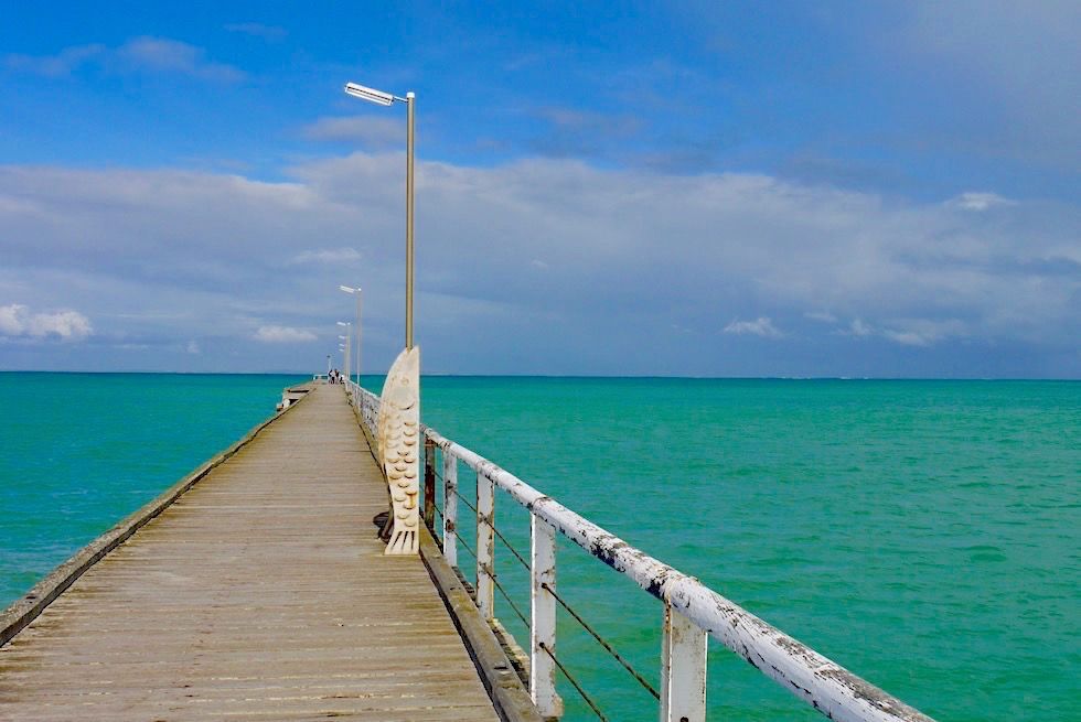 Beachport Jetty aus der Mitte gesehen - South Australia