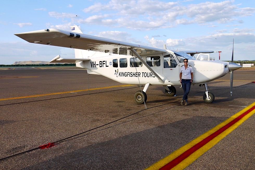 Kingfisher Tours Kununurra - Flugzeug für unseren Wandjina Explorer Rundflug - Kimberley - Western Australia