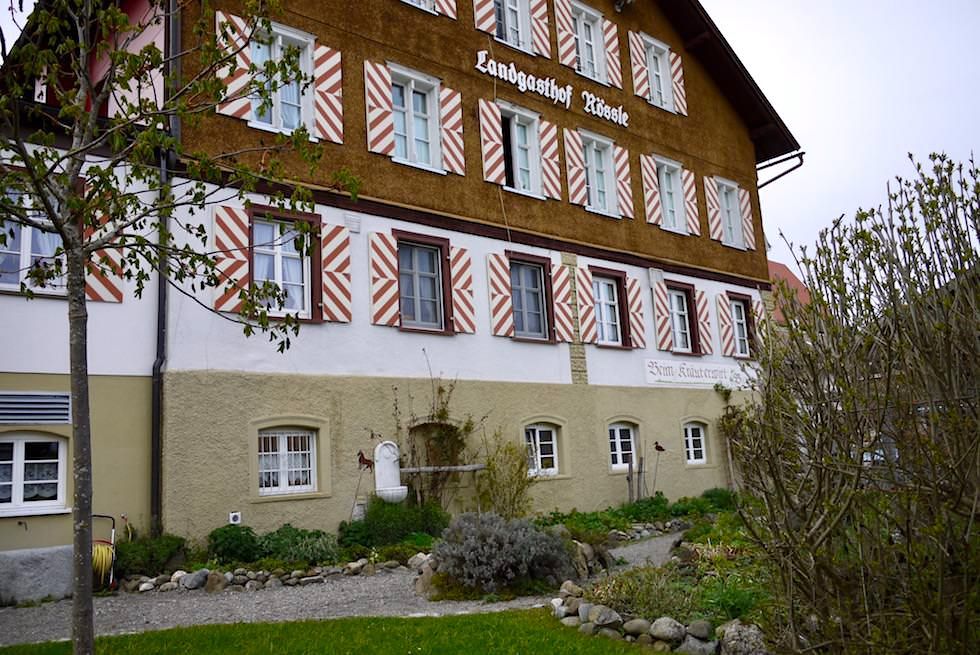Auf der Radrunde Allgäu - Absolut empfehlenswert: Einkehr Landgasthof Rössle - Beim Kräuterwirt in Stiefenhofen - Bayern