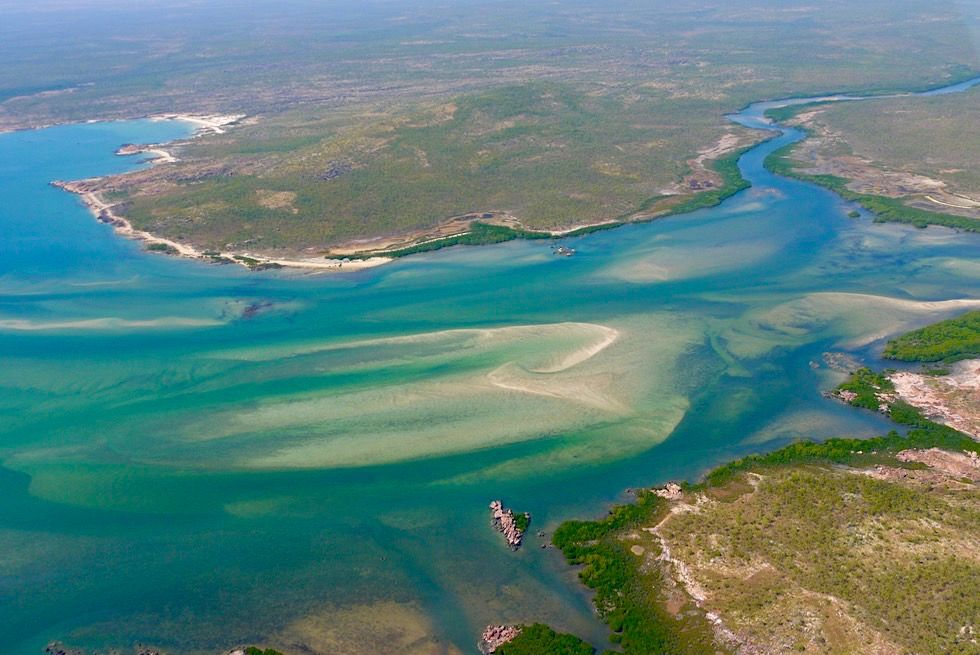Napier Broome Bay - Mündungsgebiet des Drysdale River: Sandbänke zaubern Wassergeister - Kimberley Nordostküste - Western Australia