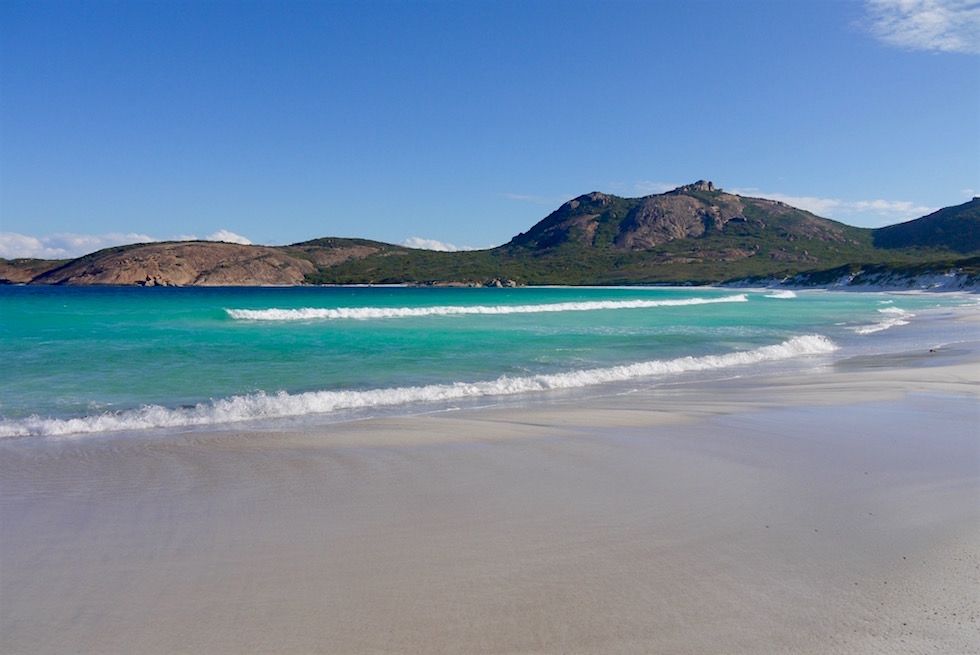 Blick auf den Strand bei Thistle Cove