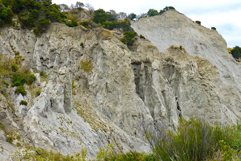 Putangirua Pinnacles beim Campground & Parkplatz - Südküste der Nordinsel - Neuseeland