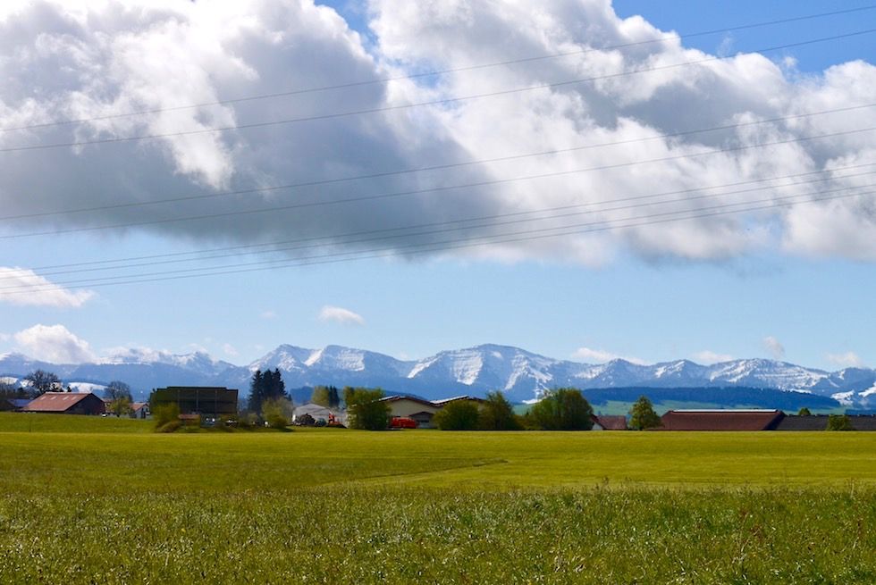 Radrunde Allgäu - Anhöhe & Blick auf Nagelfluhkette - Baden-Württemberg