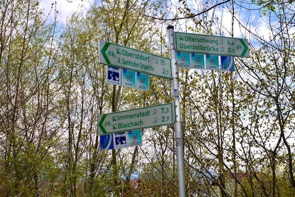 Radrunde Allgäu - einheitliche, durchgängige Beschilderung - Bayern