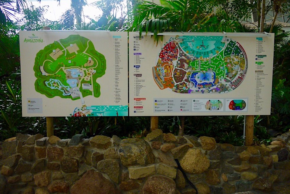 Tropical Islands - Übersichtstafeln erklären Halle und Außenbereich - Brandenburg