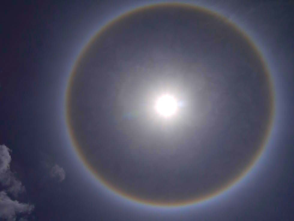 Halo - Sonnenring - von Arequipa nach Chivay zum Colca Canyon Peru